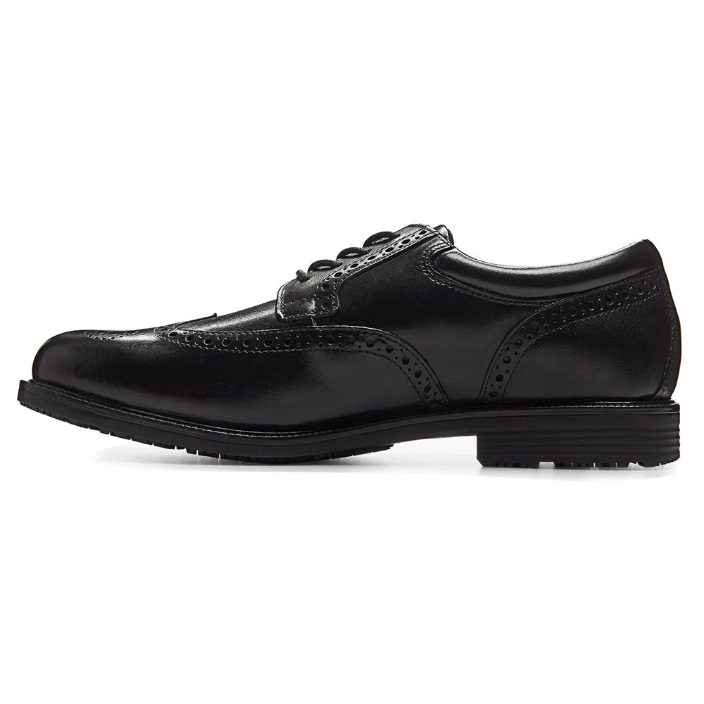 Rockport Dress Shoes For Mens Black - Essential Details Waterproof Wingtip - FW9702813